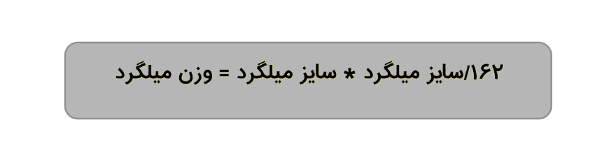 فرمول محاسبه وزن میلگرد