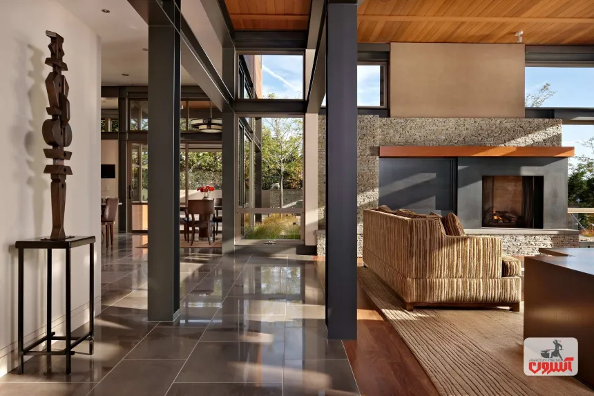 نمونه ستون فلزی در سازه