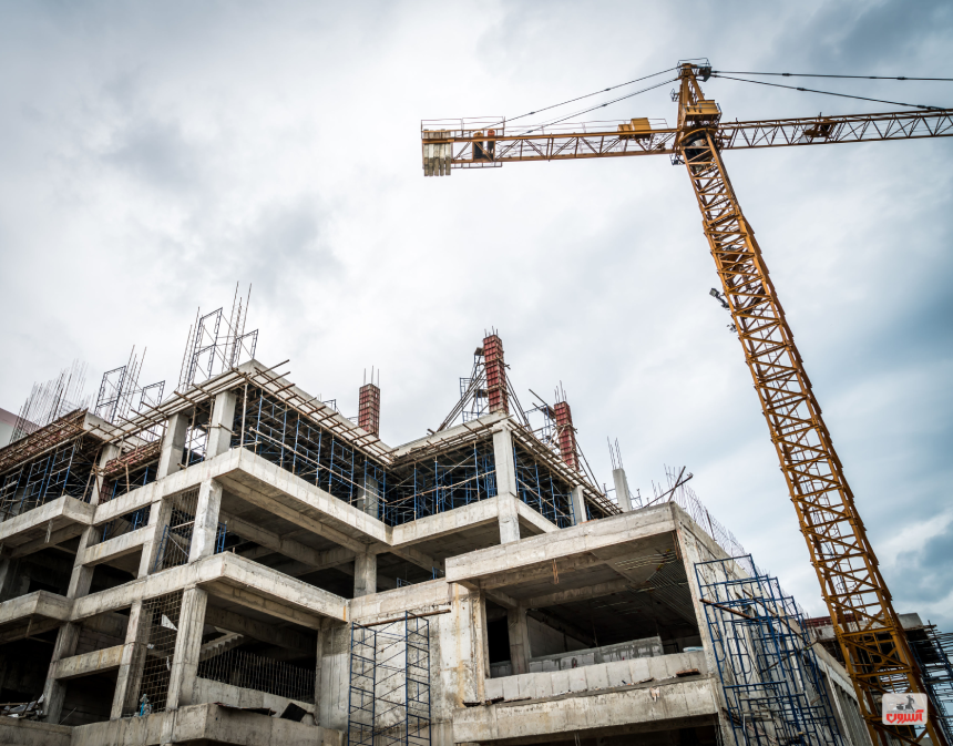 تصویر ساختمان و میلگرد 