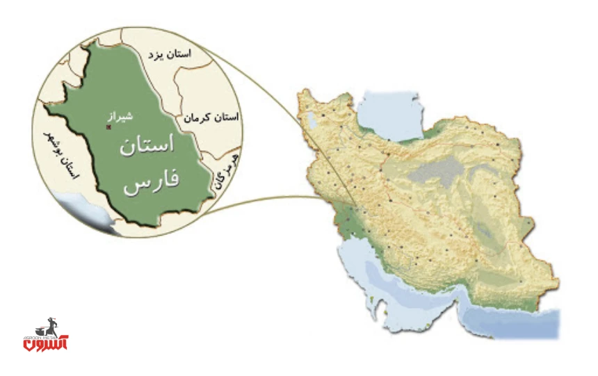 موقعیت جغرافیایی شیراز برای خرید آهن