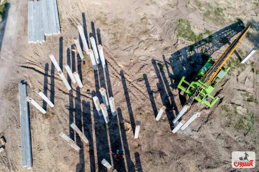 میخکوبی خاک با میلگرد