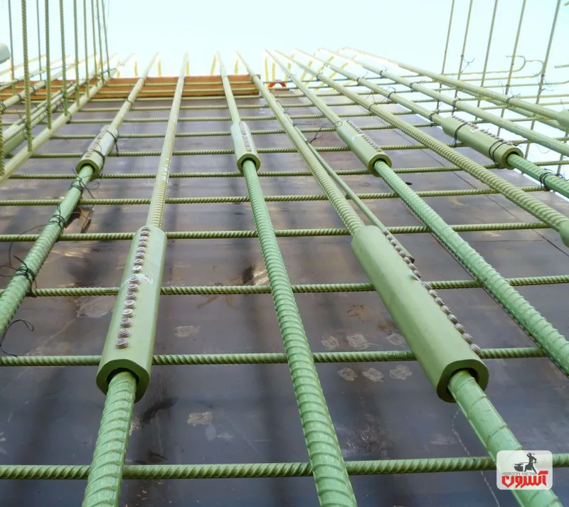 نمونه اتصال میلگرد