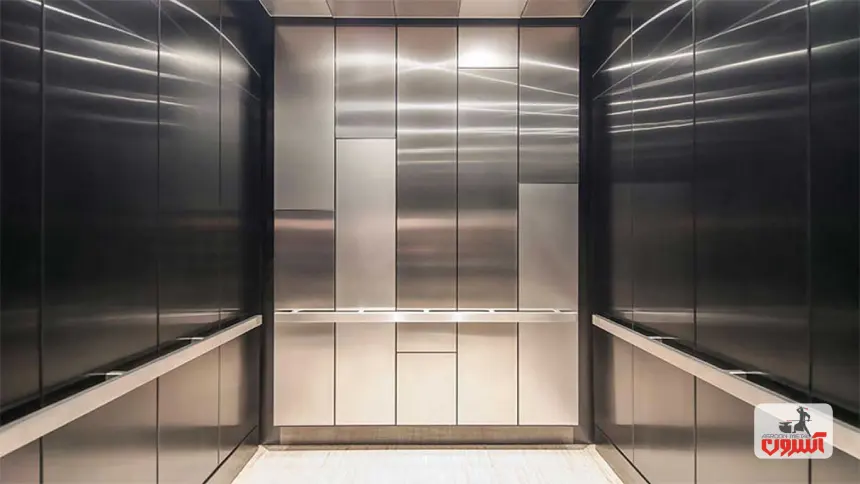 نقش ورق گالوانیزه در کابین آسانسور