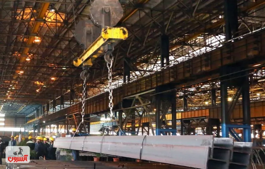 تولید تیرآهن در کارخانه ظفر بناب